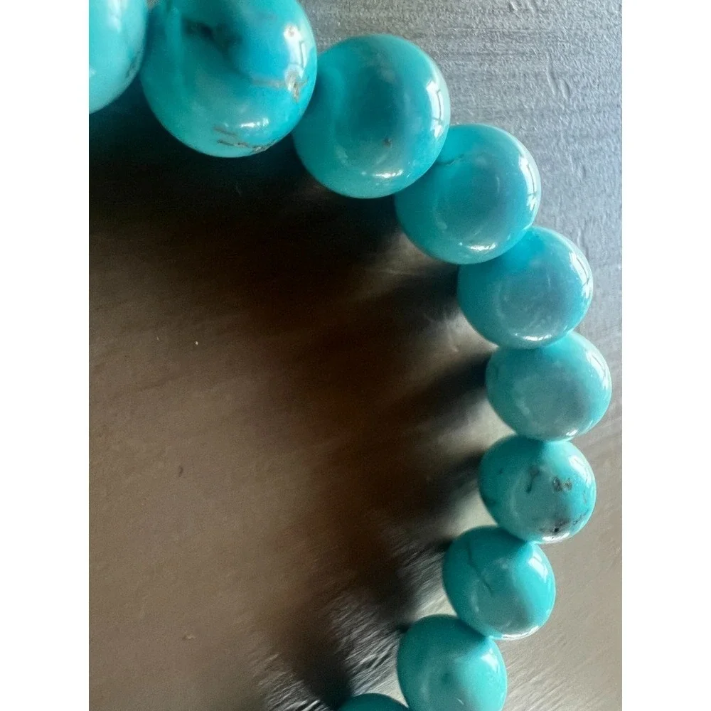 Turquoise Tone Stone Turtle Stretch Bracelet Boho Coastal Beach Jewelry Ocean‎